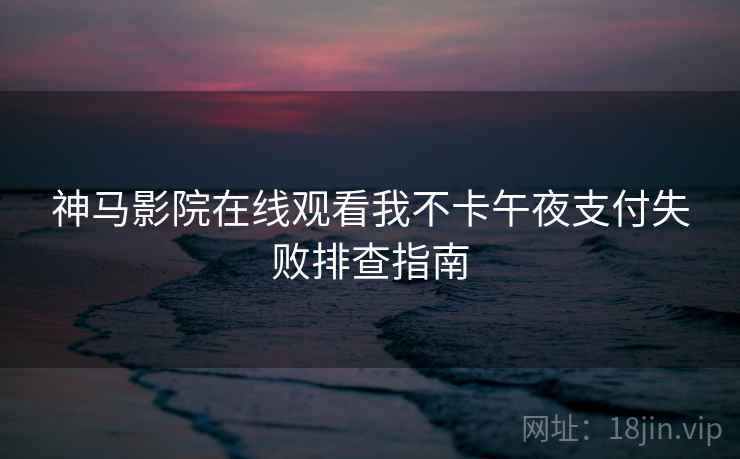 神马影院在线观看我不卡午夜支付失败排查指南 第1张 神马影院在线观看我不卡午夜支付失败排查指南 第1张